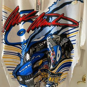 Vintage Mark Martin NASCAR Graphic All Over T Shirt XL New with Tags